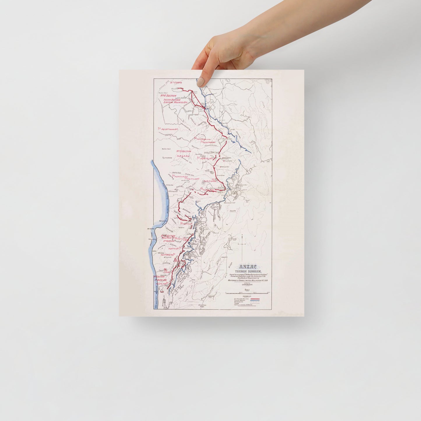 Anzac Trench Map at Gallipoli