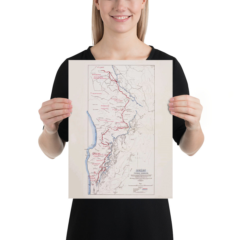 Anzac Trench Map at Gallipoli