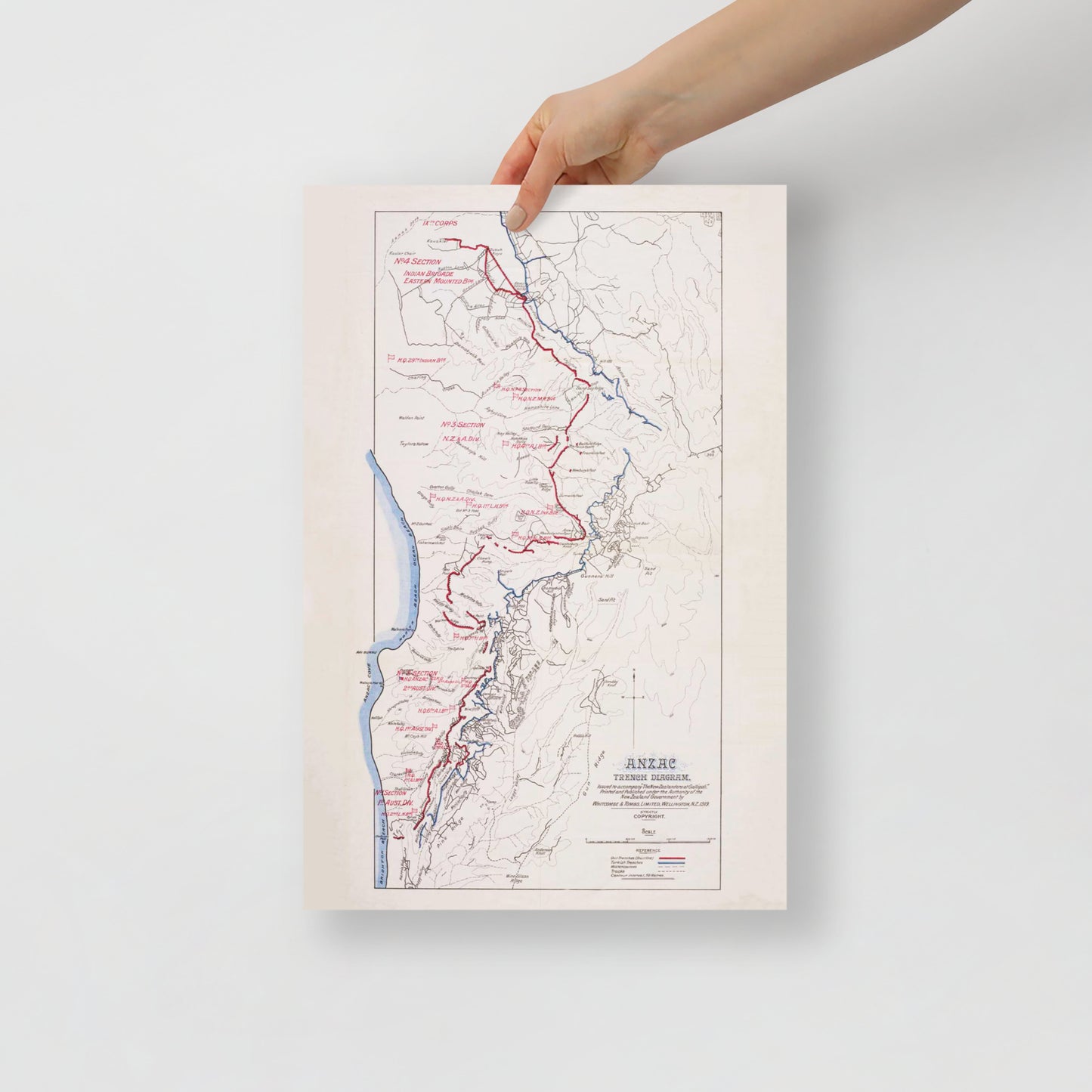 Anzac Trench Map at Gallipoli