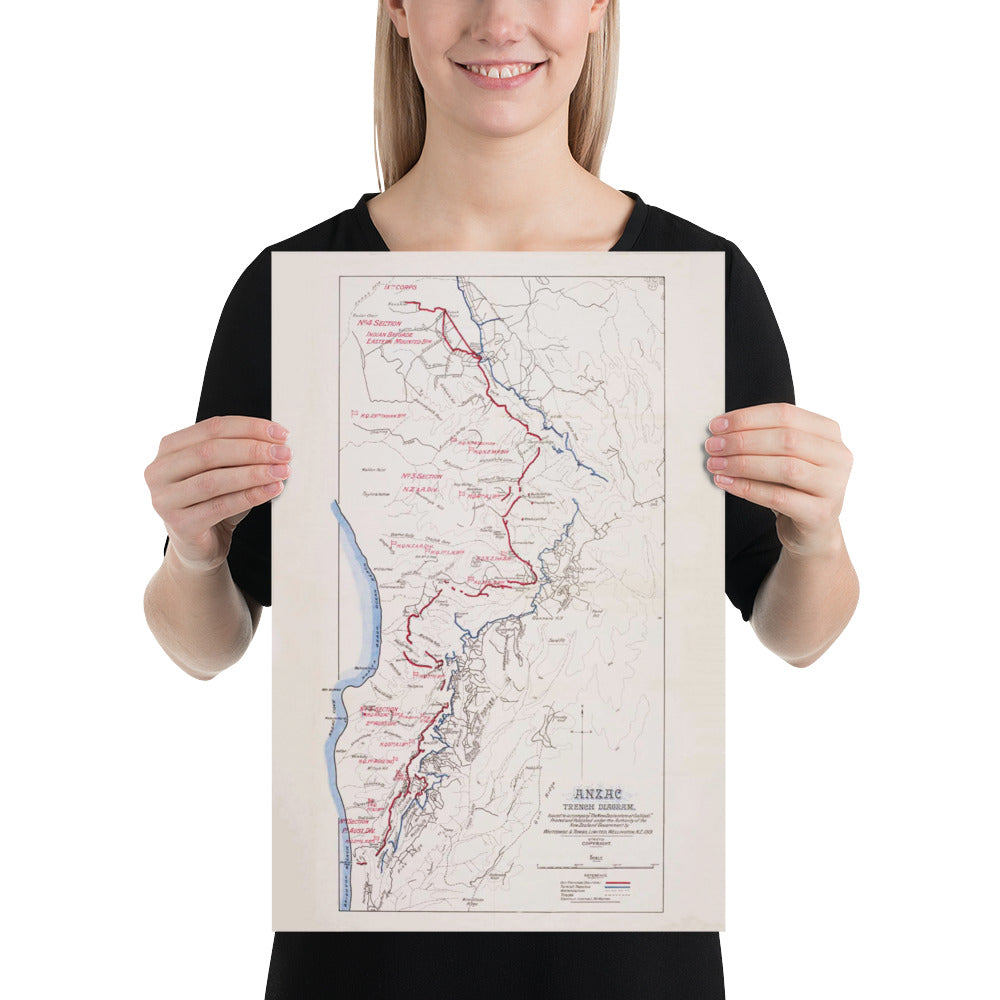 Anzac Trench Map at Gallipoli