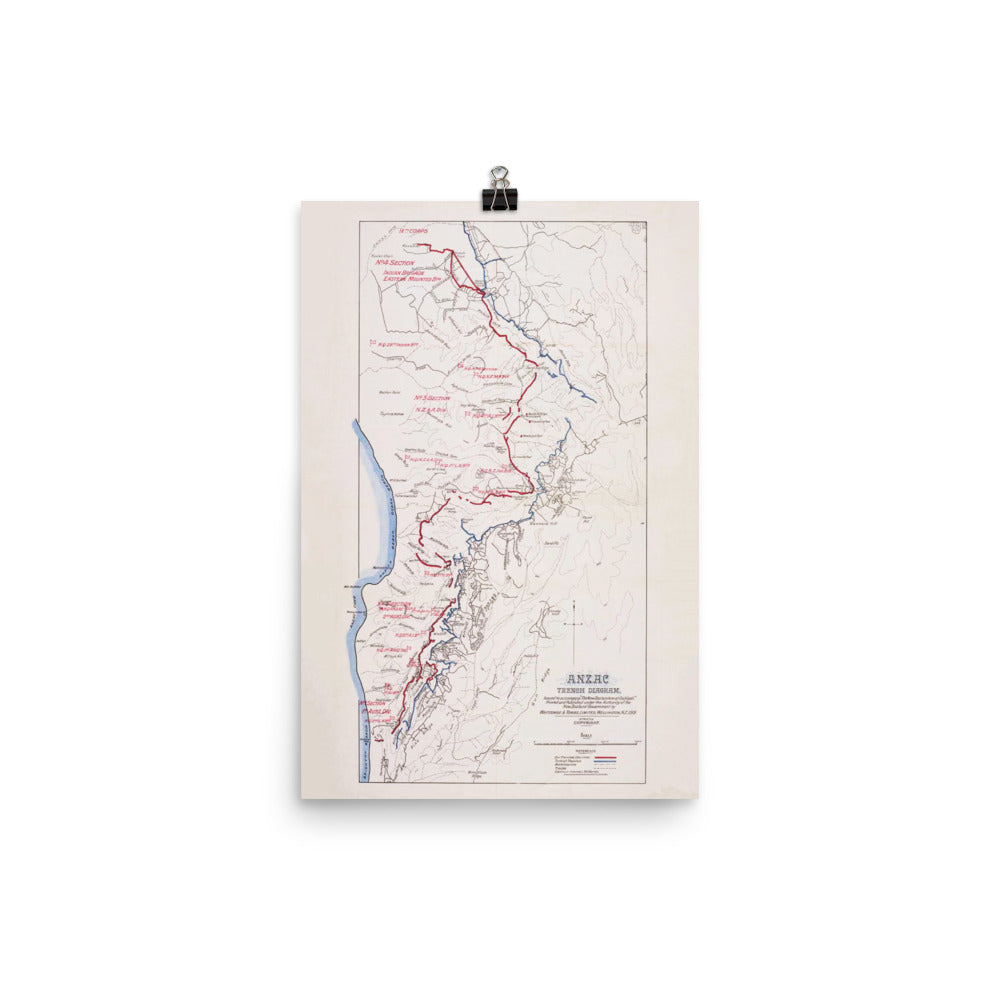 Anzac Trench Map at Gallipoli
