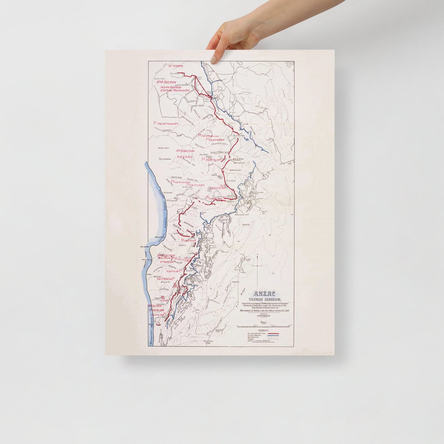 Anzac Trench Map at Gallipoli