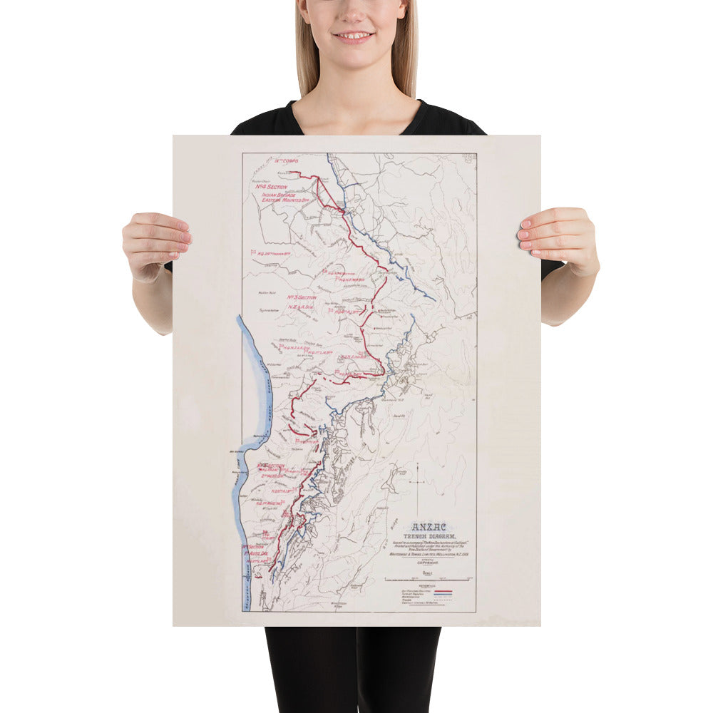 Anzac Trench Map at Gallipoli
