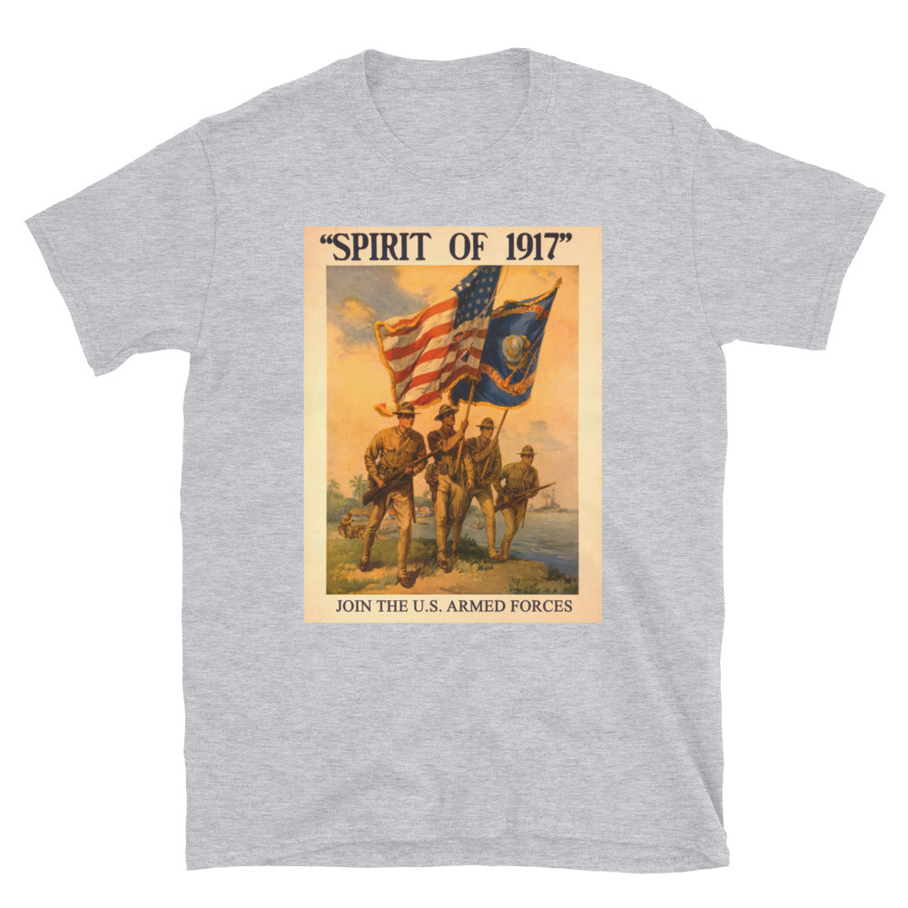 "Spirit of 1917 - Join US Armed Forces" WWI Poster T-shirt